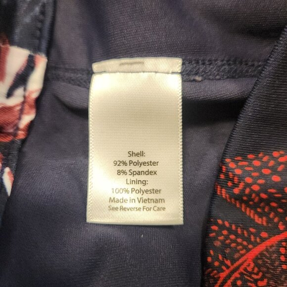 Coral Bay Golf Skort Floral Print Navy Blue Golf Tennis Lined Stretch Size PM - Picture 9 of 12